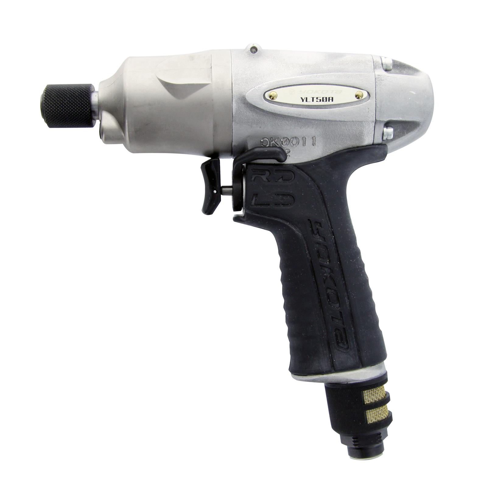 Apertadeira de pulso pneumática YOKOTA série YLTX com desligamento automático para montagem industrial.