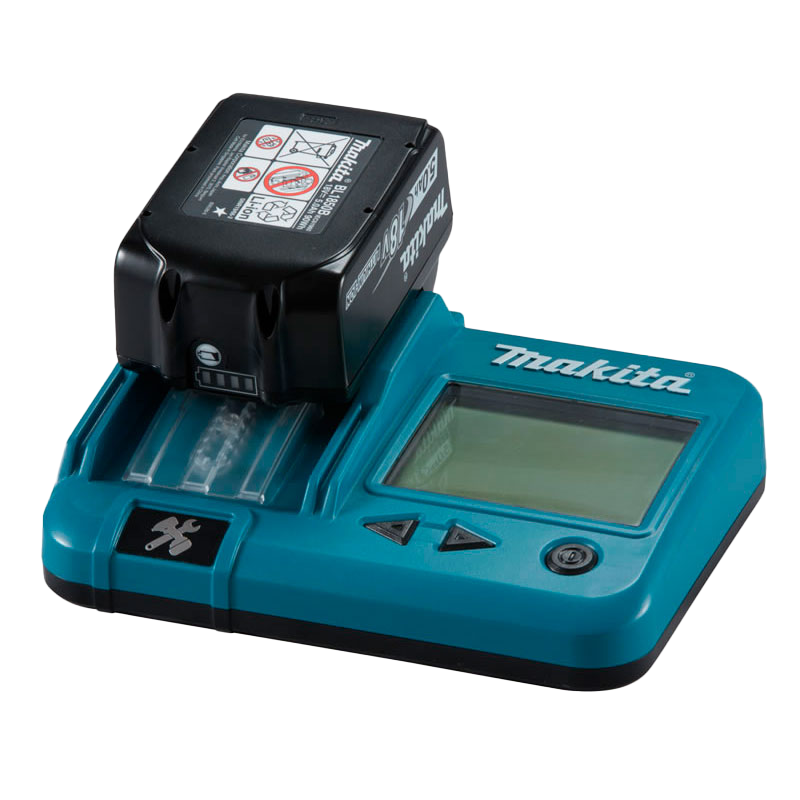 Checador de baterias Makita CXT 14.4V a 18V portátil para diagnóstico industrial.