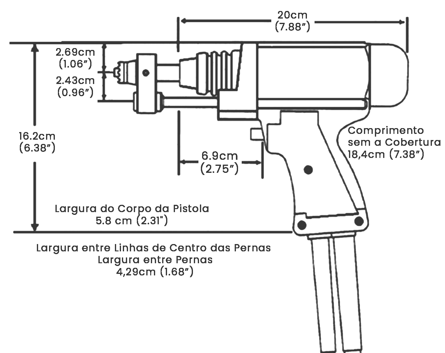 Pistola de solda de pinos Nelson NS40-SL Standard Duty, para pinos de até 12mm.