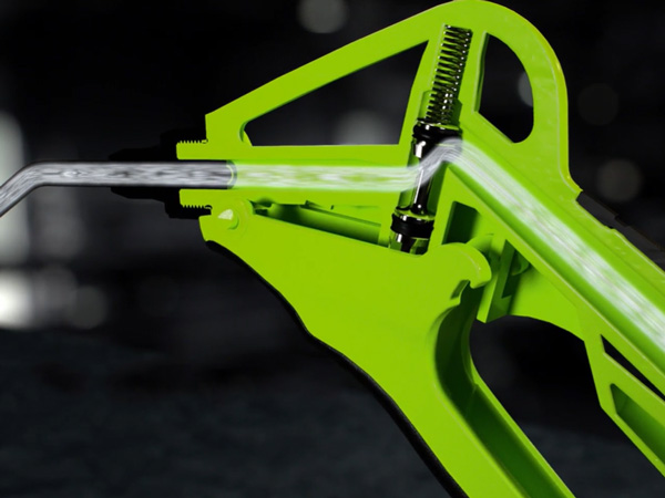 Pistola de ar CEJN Série 209 com bico de segurança e punho ergonômico para aplicações industriais.