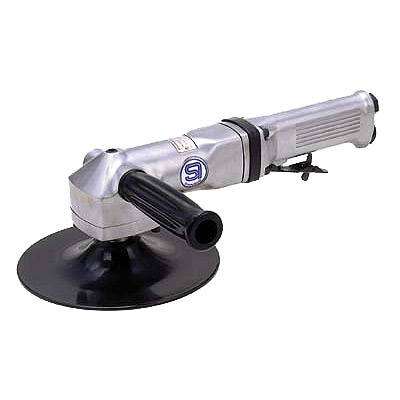 Politriz pneumática angular SI-2451 com disco de 7″ para polimento industrial e automotivo.