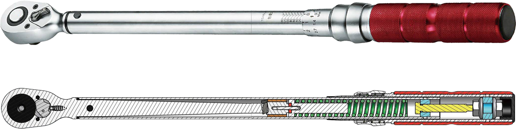 Phoenix dual-direction click torque wrench with internal mechanism