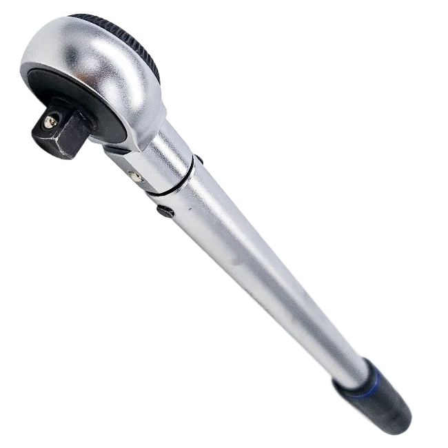 Torquímetro de estalo com cabeça intercambiável redonda, cabo ergonômico e escala de torque ajustável, ideal para aplicações industriais de precisão – M. Shimizu